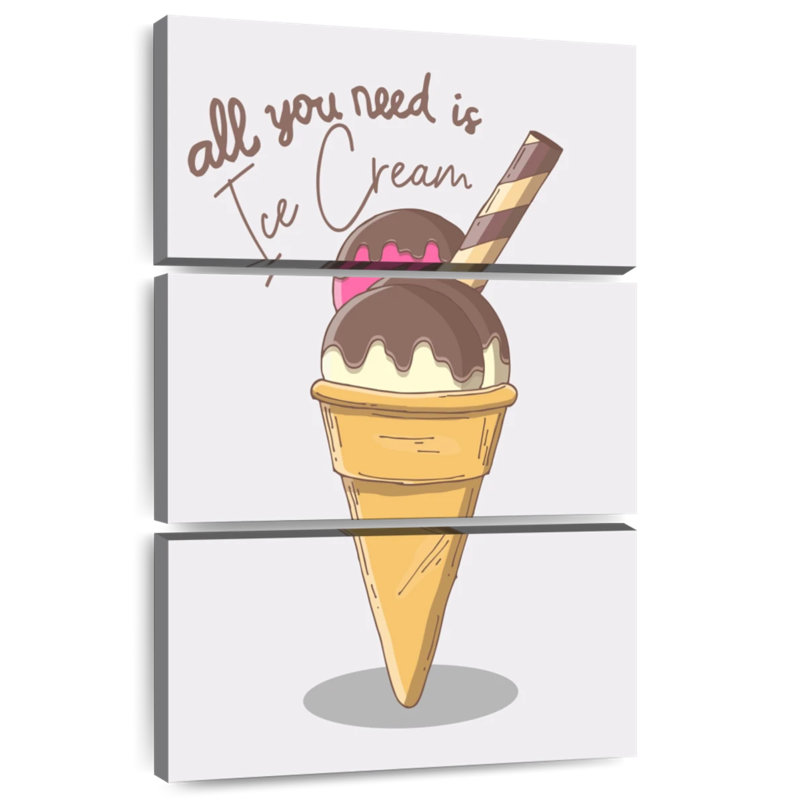 Yarlin All You Need Is Ice Cream, 45" H x 28" W