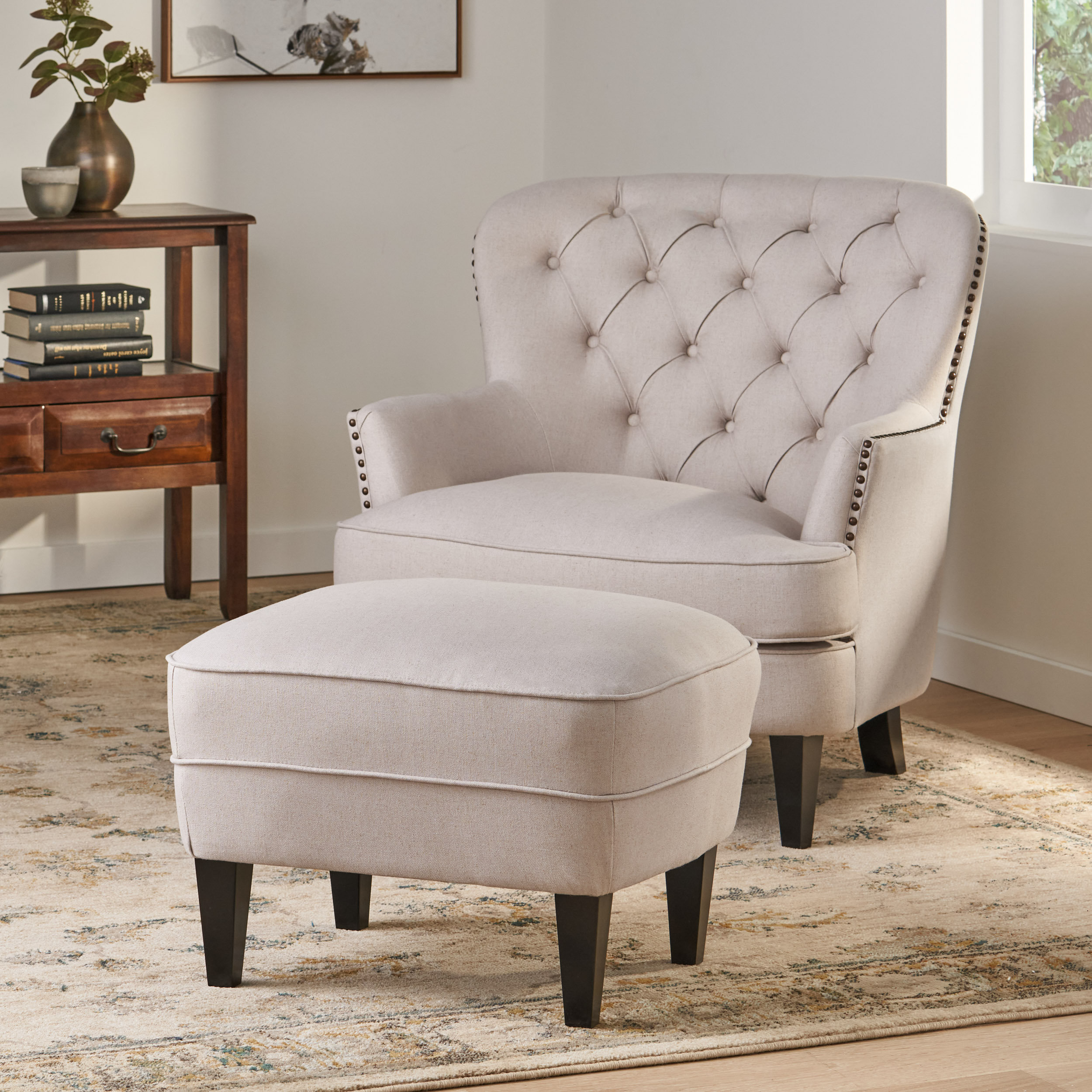 Accent Chairs with Ottomans 2024 Wayfair