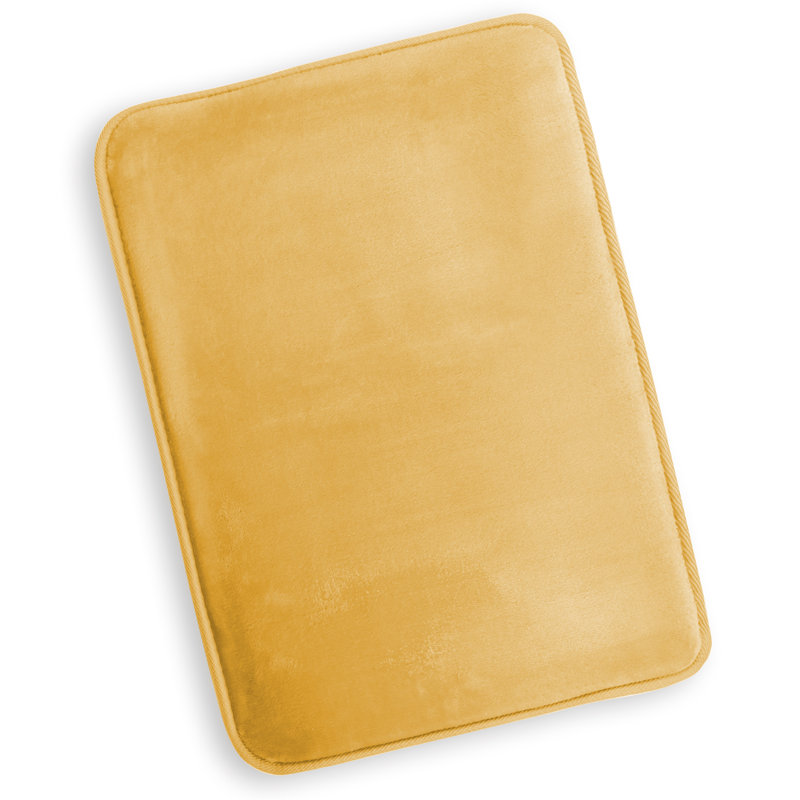Ultra-Soft Memory Foam Bath Rug with Non-Slip PVC Backing, Camel/Gold, Small: 24" L x 17" W
