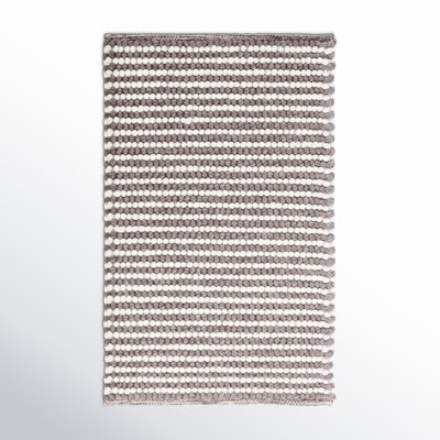 Cleodora Ivory Dark Brown Hand-Woven Chevron Rug