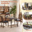 Modern Dining Chair Set Of 4 With Slanted High Backrest Wear-resistant Pvc Leather-1964843886