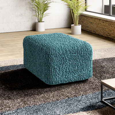 Housse extensible en velours pour repose-pieds - Housse de protection pour animaux de compagnie et enfants - Collection Goffrato