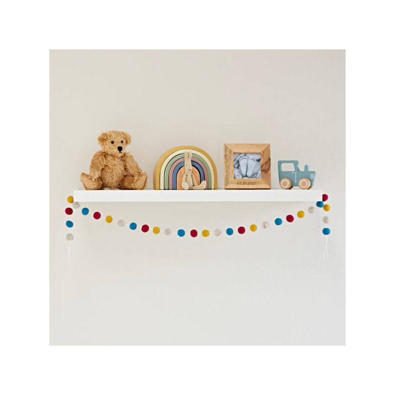 Garland, 5cm H x 130cm L x 5cm D, Mustard/Grey/Blue/Plum