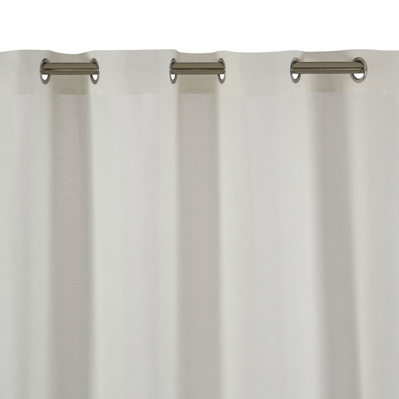 Eads Sheer Single Curtain Panel, 350 W x 280 D cm, Off White