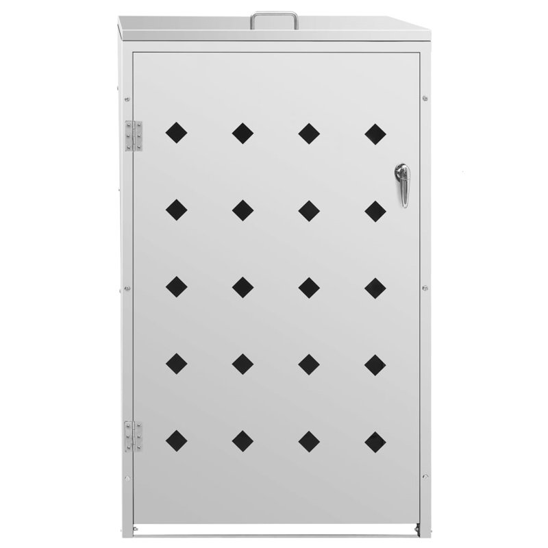 Curson 9.06 ft. W x 2.54 ft. D Stainless Steel Horizontal Garbage Shed, 2 Bins