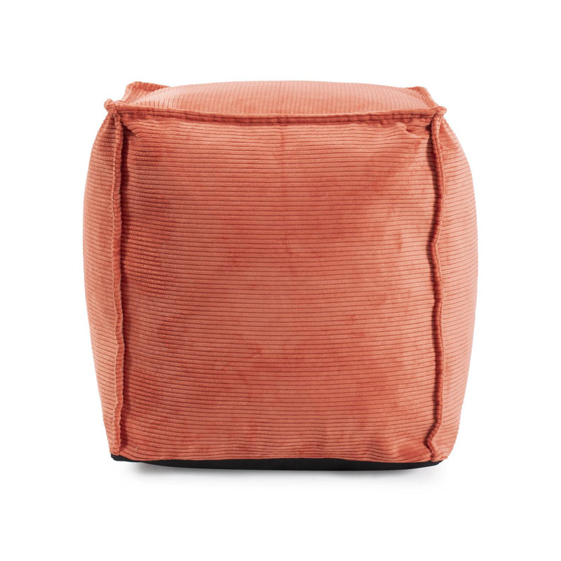 Pouf carré Kujala, Polyester orange