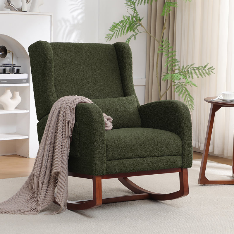 Chaise berçante pour le salon, Green Teddy