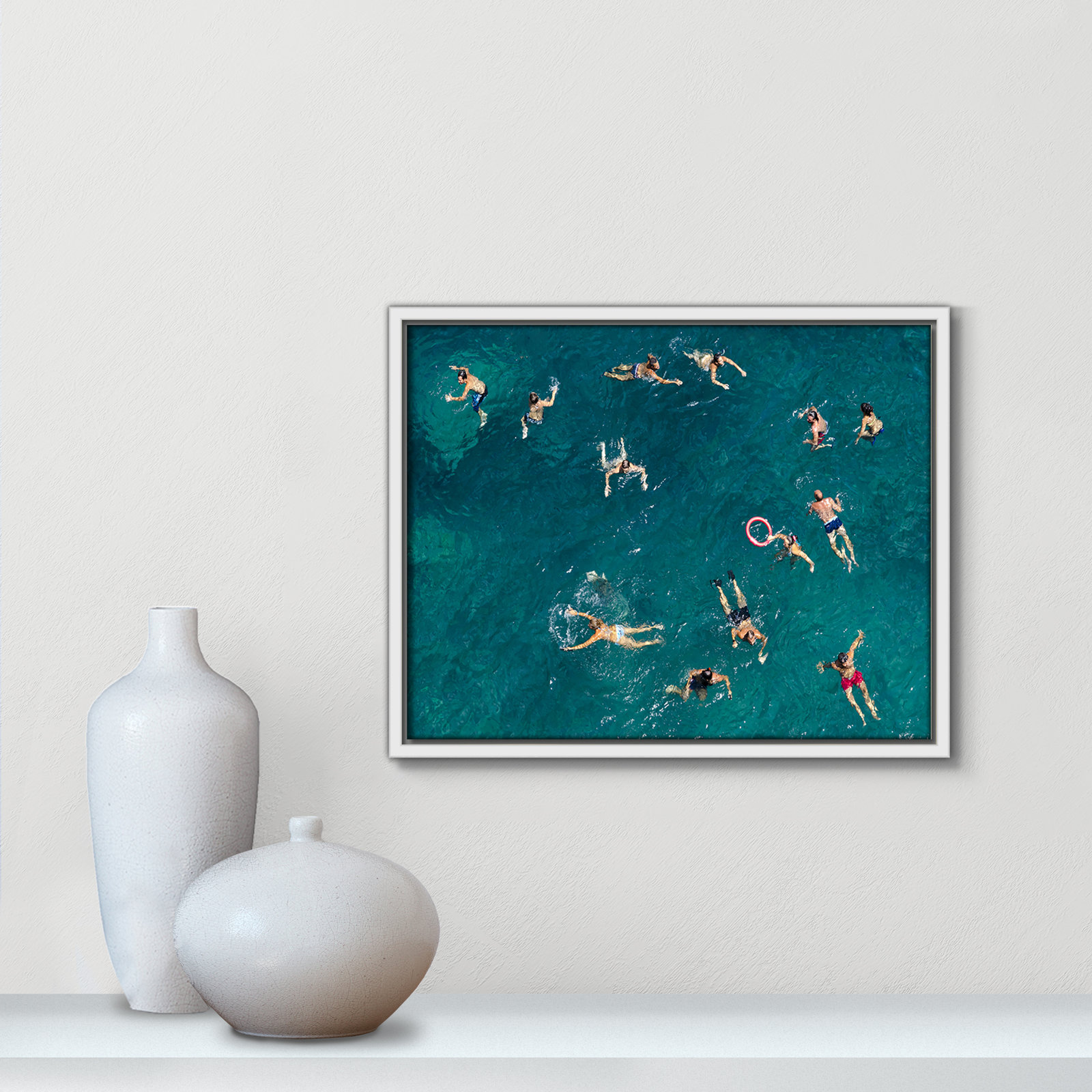 Norvell "Tonti" Print by Tonti, 12.5" H x 15.5" W x 2" D, White Framed Canvas