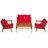 Dameian Acacia 8 - Person Patio Conversation Set with Cushions-826351175