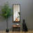 Industrial Window Venetian Distressed Flat Metal Rectangle Full Length Wall Accent Mirror