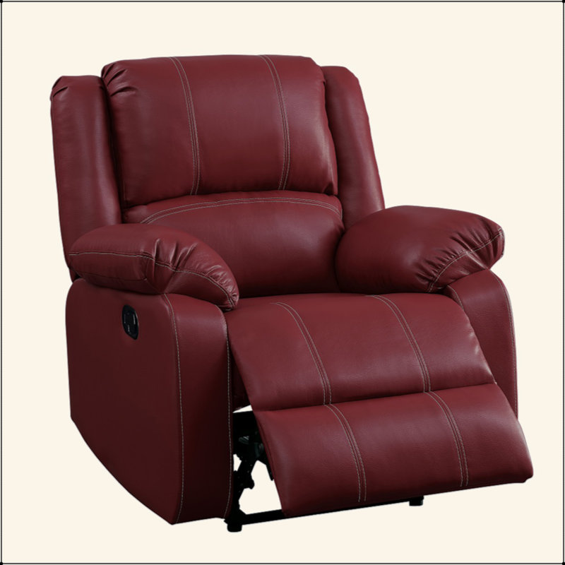 Fauteuil inclinable berçant en cuir synthétique