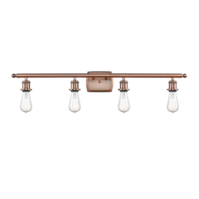Éclairage de salle de bain à intensité variable 4 lumières Orrwell, Ampoule DEL 6 watts Vinage, Cuivre antique