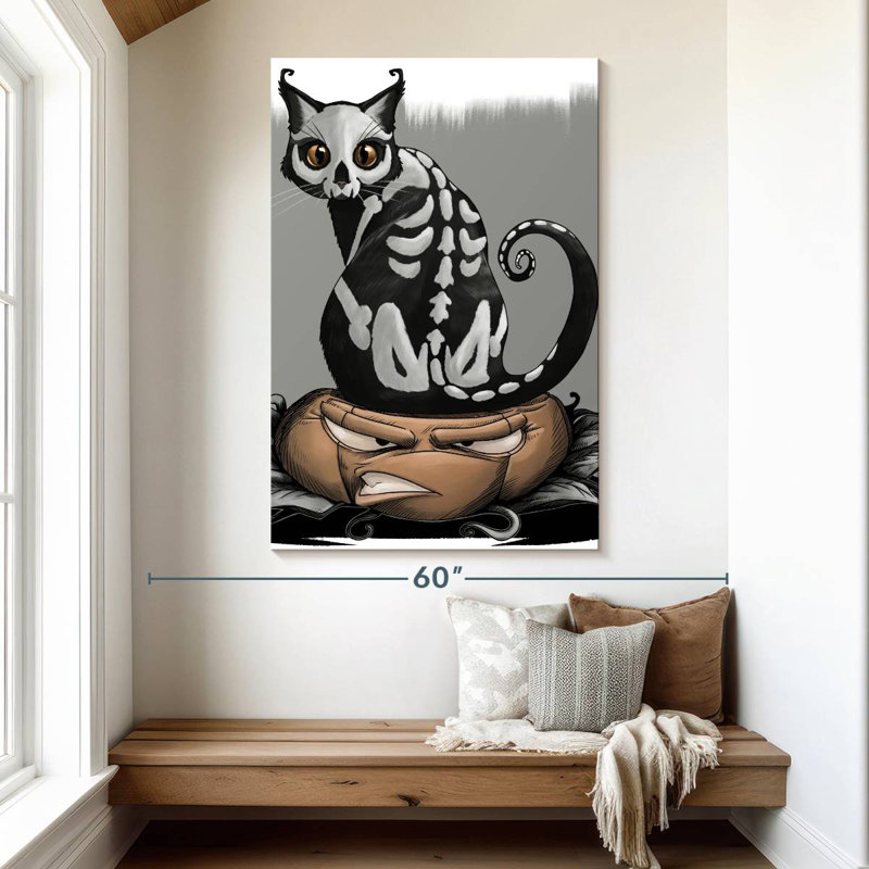 Brampt Cat Halloween, 51" H x 34" W