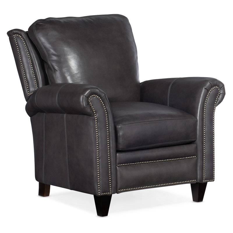 Richardson Recliner, Gunmetal with Tapered Leg