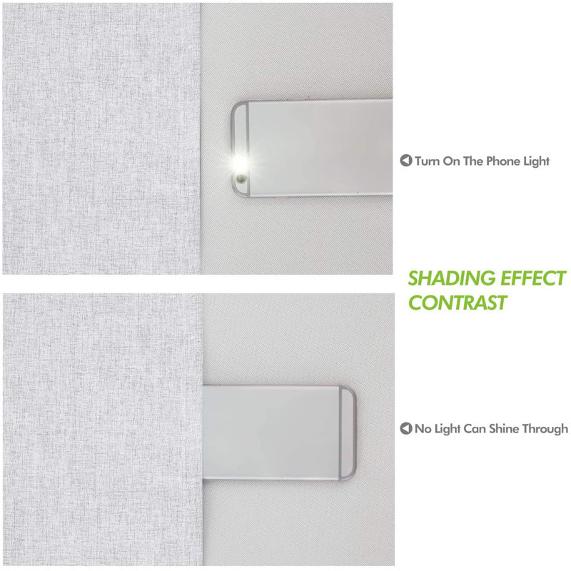 Ipswich Blackout Thermal Grommet Curtain Panels, 52" W x 63" L, Light Gray