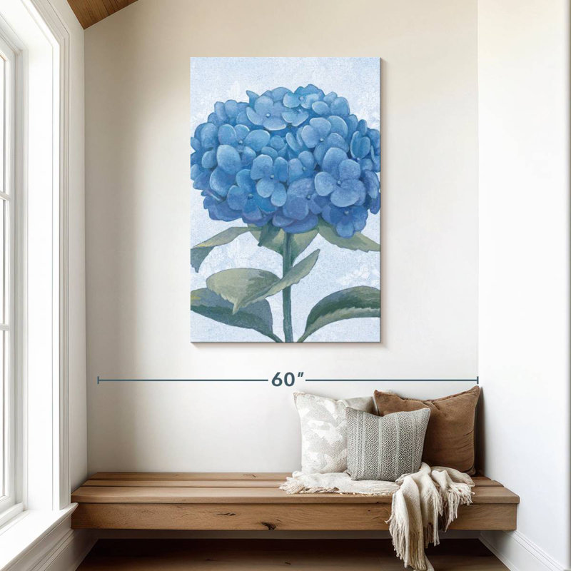 Harnek Blue Hydrangea II, 45" H x 30" W