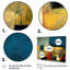 «Sunrise Over City Retro Cubist Colourfields II - Abstract Landscape», ensemble de reproductions d'art mural-1476626717