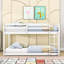Lit superposé simple au-dessus de simple avec conception de plancher bas et échelle-1660775601