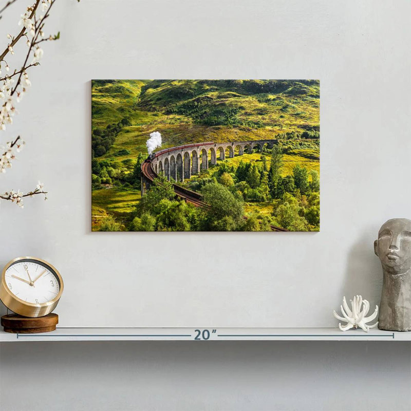 Lilie Glenfinnan, chemin de fer du viaduc, H 8 po x l 12 po