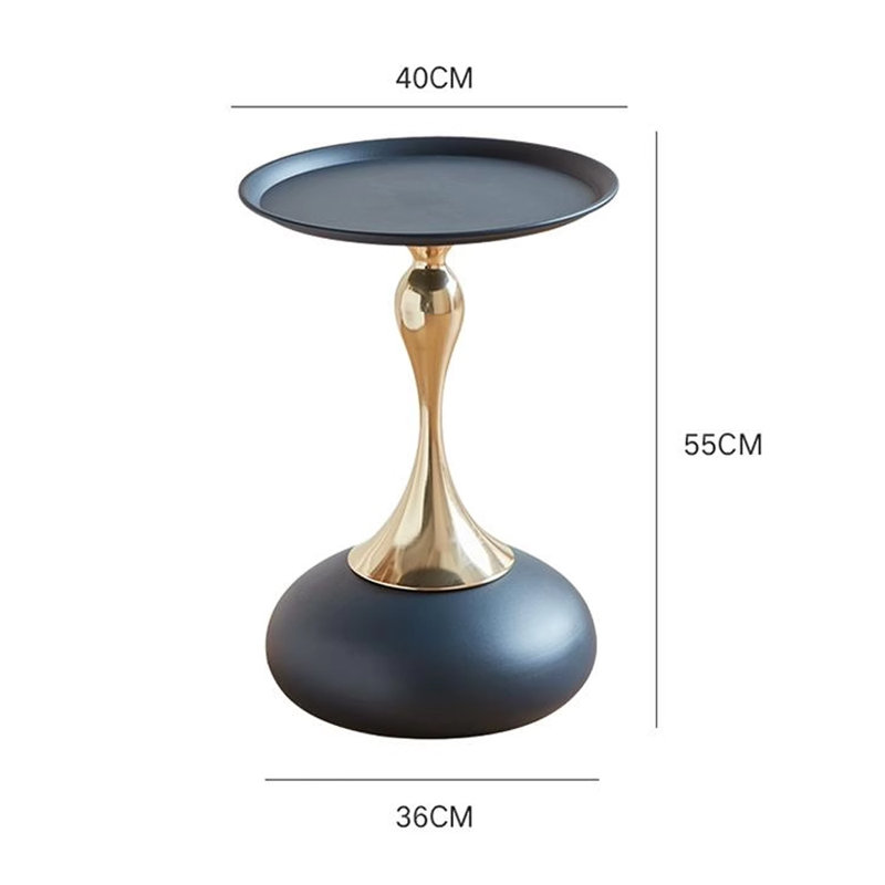 Modern Side Table with Weighted Base, Scratch-Resistant & Nano-Coated Finish - Versatile Accent Table for Living Room, Bedroom, Balcony