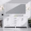 Meuble-lavabo double 72 po X P 22 po D, dessus en quartz blanc et ensemble de robinet-1951635193