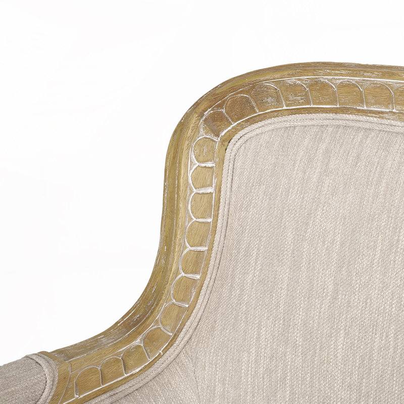Menges Upholstered 49.75'' Loveseat, Beige Polyester