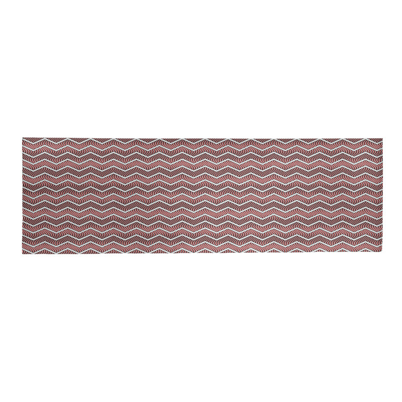 Tapis zone rose/noir ondulé chevrons, Tapis de couloir 2 pi 5 po x 8 pi