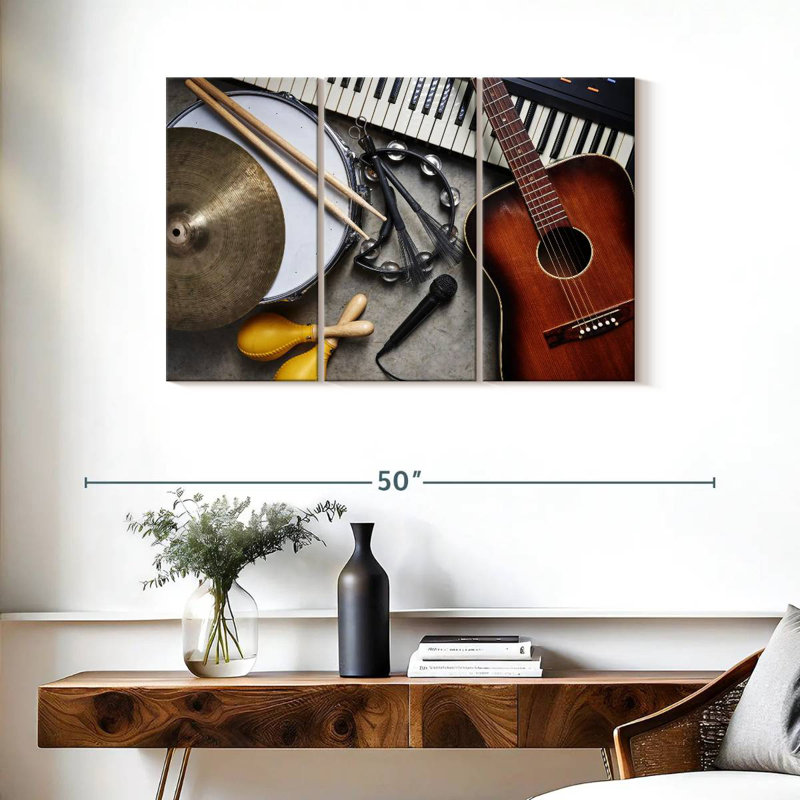 Collection d'instruments de musique Abarca, H 24 po x l 38 po