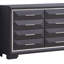 Commode 8 tiroirs, commode de rangement, noir