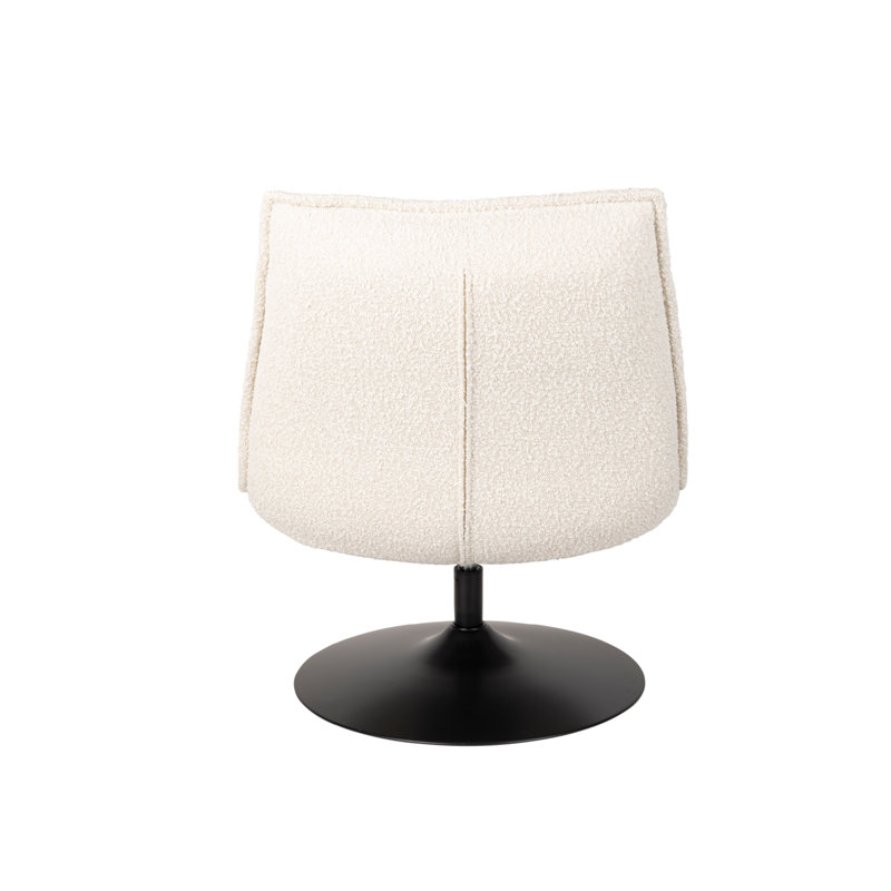 Jax Swivel Chair, White Polyester Blend