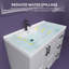 Comptoir de meuble-lavabo simple 42 po avec lavabo et comptoir blanc 
