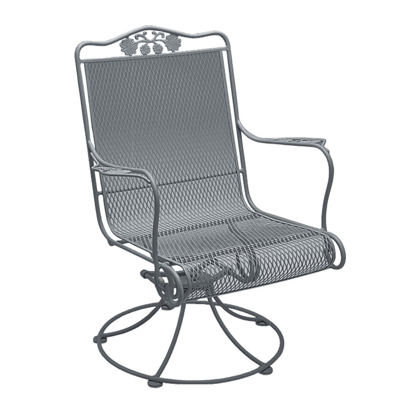 Briarwood Wrought Iron Outdoor Rocker Chair, Matte White