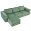 Canapé modulaire en velours côtelé 4 pièces, meubles rembourrés confort - aucun assemblage requis-1190476528