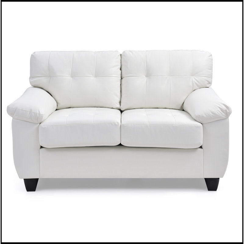 Causeuse contemporaine avec confort, Blanc