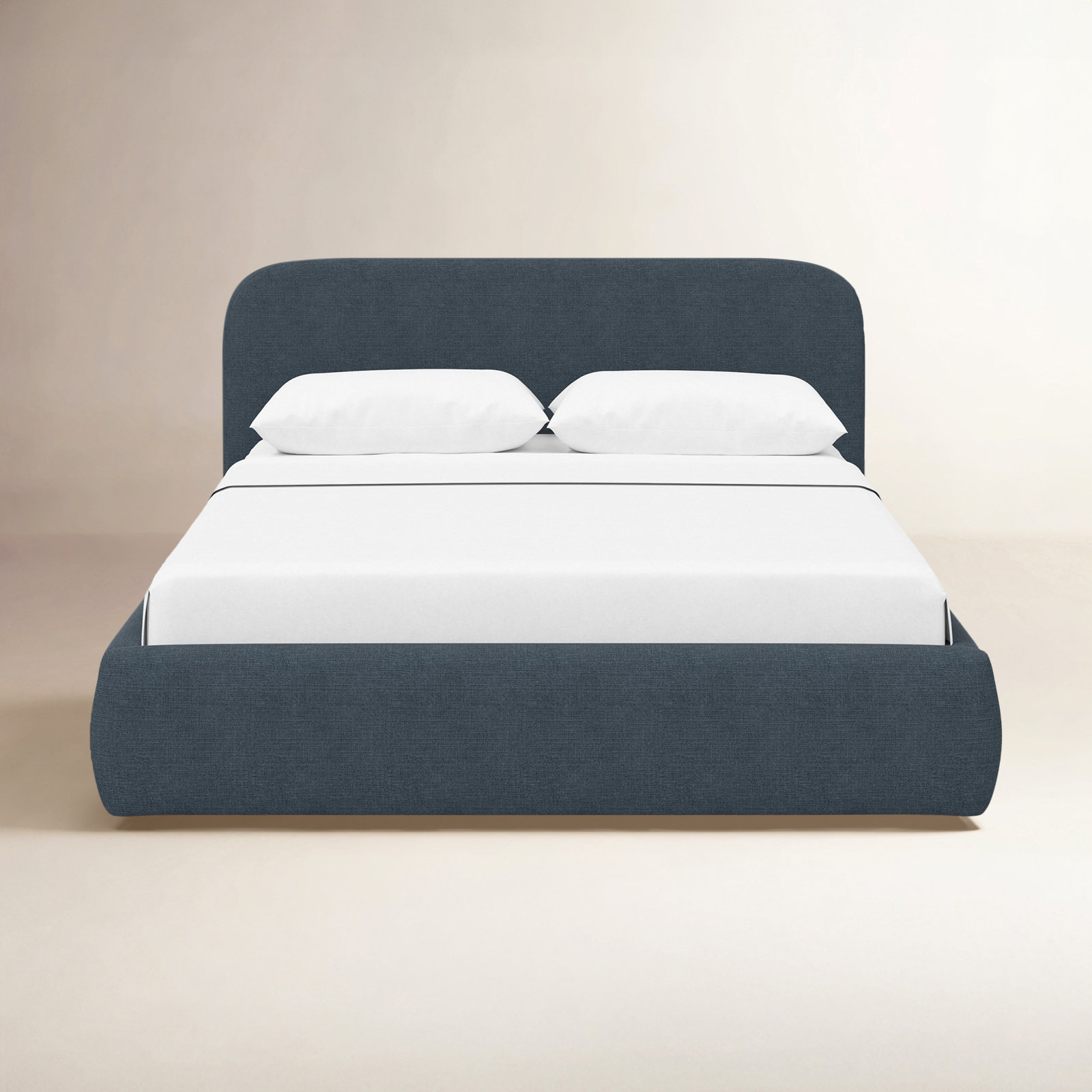 Cleophus Low Platform Bed, Twin, Navy