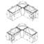 Bureau d'ordinateur en L Henley