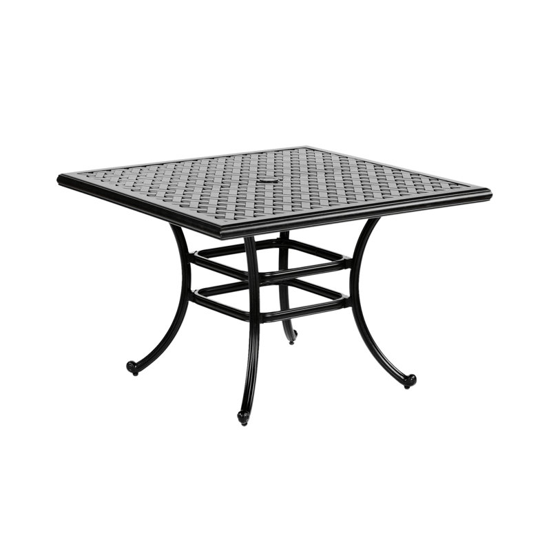 44" Square Dining Table, Dark Lava Bronze