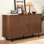Armoire de rangement de 55 pouces avec portes et tablettes