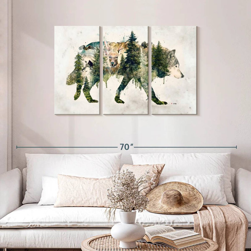 Brampt Walk With Wolves, 28" H x 45" W