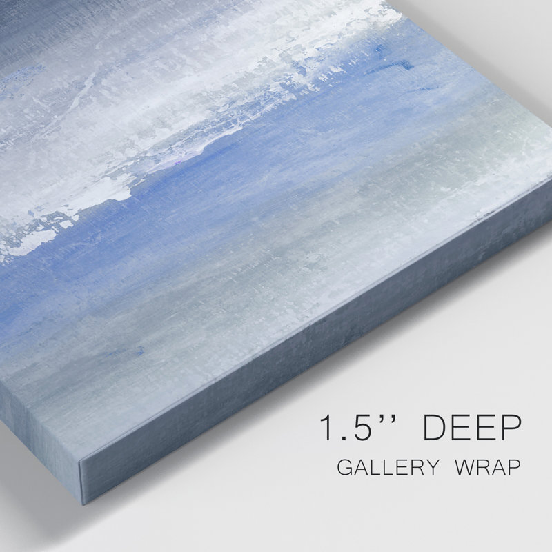«Soft Solace Indigo», ensemble de 2 reproductions d'art graphique sur toile tendue, H 60 po x l 80 po x P 2 po