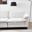 Canapé de luxe en U rembourré en chenille avec deux repose-pieds, doux et confortable pour les salons modernes, beige