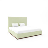 Lindley Custom Upholstered Bed with Wood Base