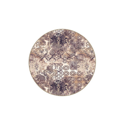 Modern Floral Traditional Patterned Woven Base Washable Rug