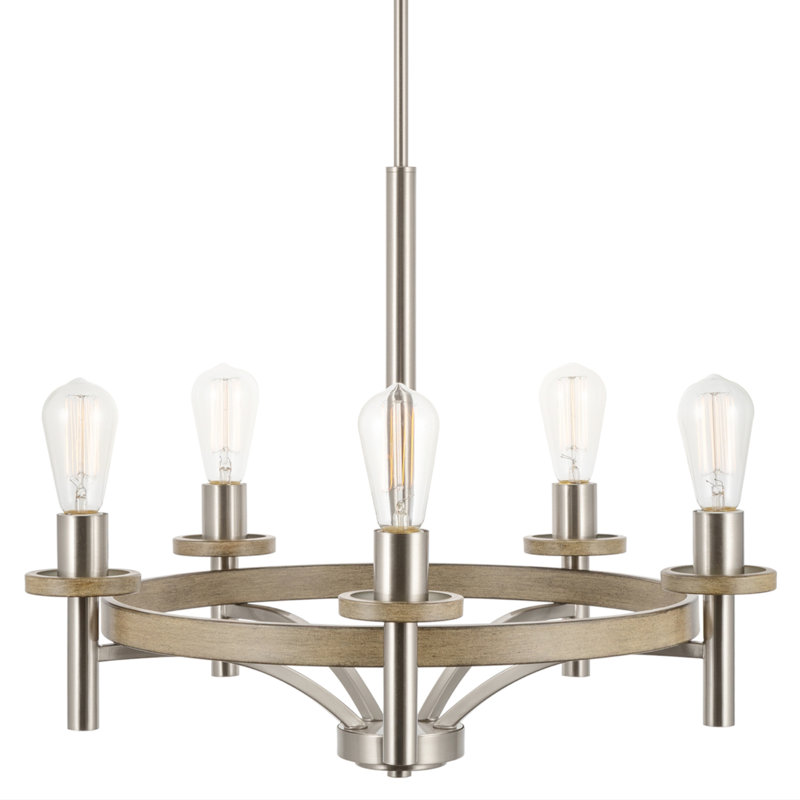 Lustre classique à 5 lumières de style bougie Nordmeyer