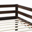 Lit superposé simple au-dessus d'un lit simple en bois d'hévéa massif avec échelle, plateformes de lit supérieures et inférieures fabriquées avec des lattes renforcées-131506864