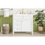 Meuble-lavabo de 36 po avec lavabo supérieur, meuble-lavabo moderne avec 2 tiroirs et tiroir escamotable, meuble-lavabo simple-720733705