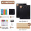 Paquet de 2 panneaux de tableau en bois double face 12 x 16 pouces avec support et corde suspendue
