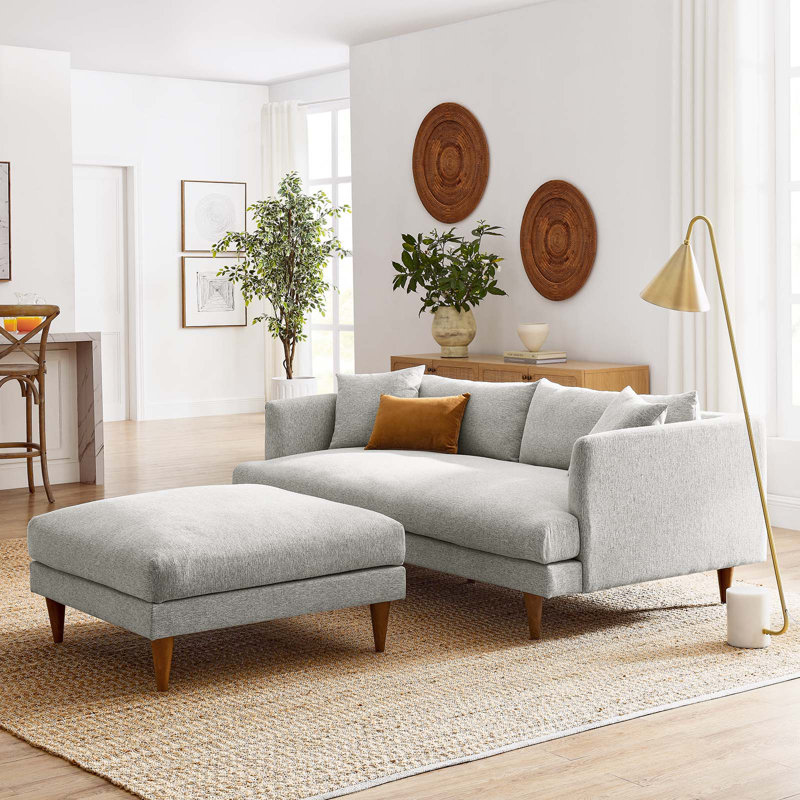 Modway Zoya 84.5'' Sofa, Gray 100% Polyester