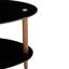 Table basse noire ovale en verre