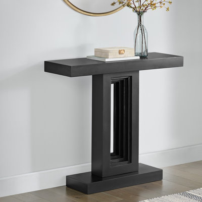 Pismo 36-Inch Solid Wood Console Table, Black